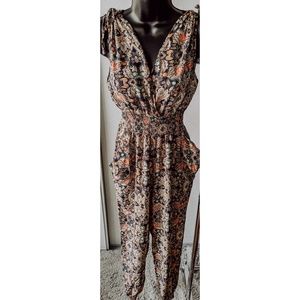 foral print fitted romper